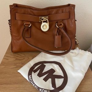 Michael Kors Hamilton Medium Leather Satchel